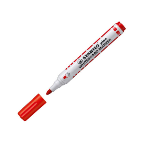 Stabilo Tahta Kalemi Plan Yuvarlak Uçlu 2.5 - 3.5 MM Kırmızı (10 Lu Paket)