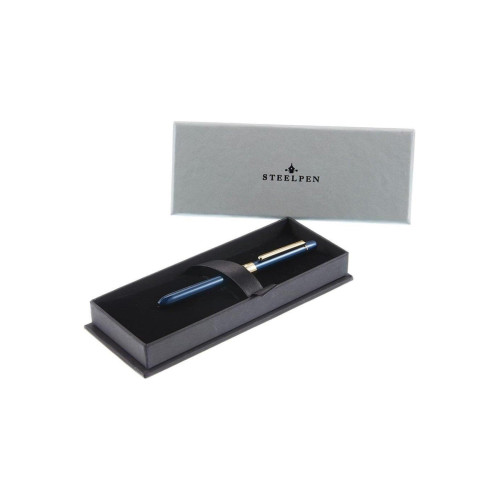 Steel Pen Fonksiyonlu Kalem 2 Tükenmez + Versatil 0.7 MM Mavi Fonksiyonlu Kalem