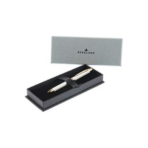 Steel Pen Fonksiyonlu Kalem 2 Tükenmez + Versatil Diplomat 0.7 MM Beyaz