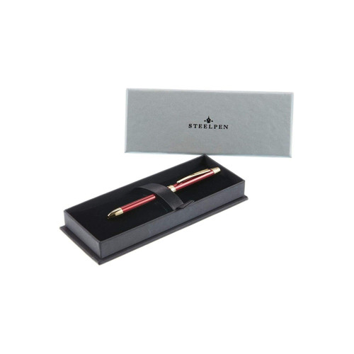Steel Pen Fonksiyonlu Kalem 2 Tükenmez + Versatil Diplomat 0.7 MM Kırmızı 430