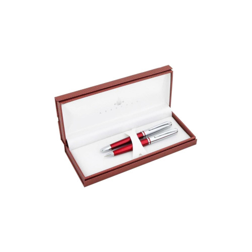 Steelpen Bordo Lake Krom Dolma Kalem + Tükenmez Kalem Takımı