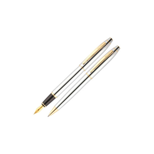 Steel Pen Takım Kalem Dolma+Tükenmez Venüs Serisi Desenli Gold 177DT