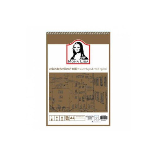 Südor Eskiz Defteri Kraft Mix A4 Telli 100 GR 50 Yaprak