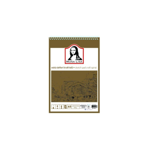 Südor Eskiz Defteri Kraft Mix A5 Telli 100 GR 50 Yaprak
