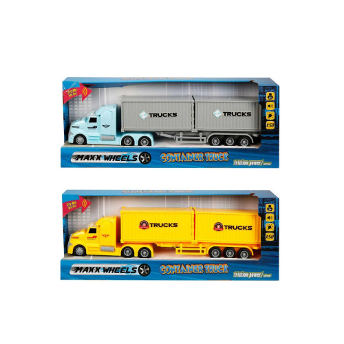 Sunman 1:50 Maxx Wheels Sesli ve Işıklı Tır İki Konteynerlı Tır Oyuncak