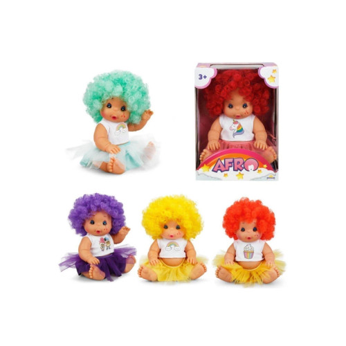Sunman Kıvırcık Saçlı Afro Bebek 23 cm (Karışık Model 1 Adet)