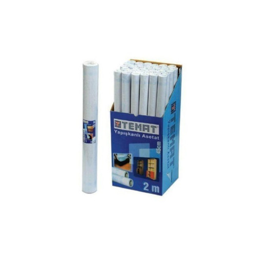Temat Asetat Yapışkanlı Rulo 45 CM x 10 Metre Şeffaf