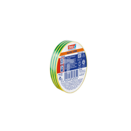 Tesa Bant Elektrik Izolasyon Yeşil & Sarı Çizgili 10x15 Elektrik Bandı (10 Lu Paket)