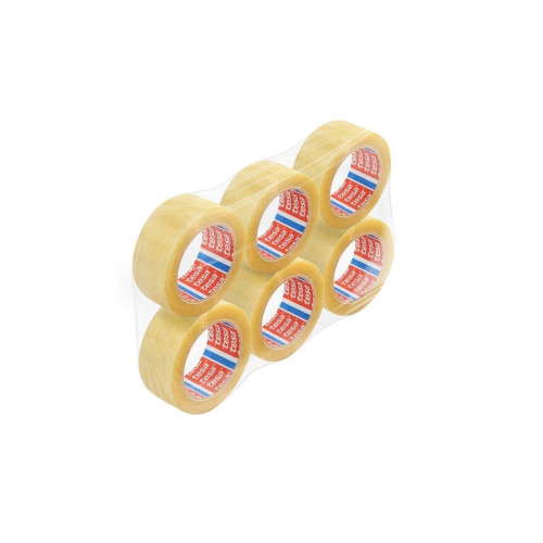 Tesa Doğal Kauçuk Koli Bandı 45 mm x 100 Metre Şeffaf (6 Lı Paket)