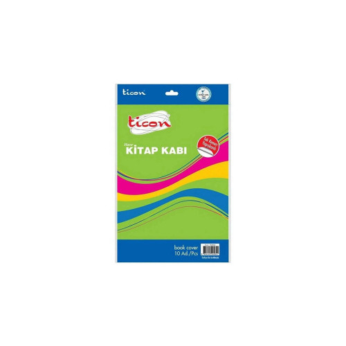 Ticon Hazır Kitap Kabı Tek Kenar Yapışkan Şeffaf 10 Lu (1 Paket 10 Adet)