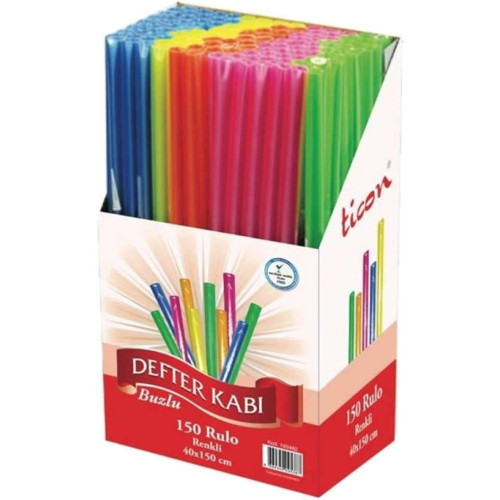 Ticon Rulo Defter Kabı Buzlu Şeffaf (150 Adet)