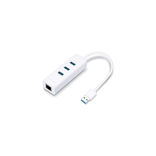 Tp-Link 100-1000 Mbps USB 3.0 3-Port Hub ve Gigabit Ethernet Adaptör İkisi Bir Arada USB Adaptör