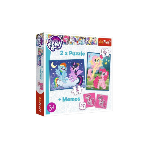 Trefl Hasbro My Little Pony 2'li 30+48 Parça Yapboz 1 Memory Oyun