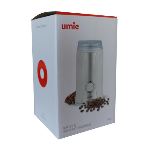 UMIE 65 Gram kapasiteli Beyaz 160W Kahve ve Baharat Öğütücü