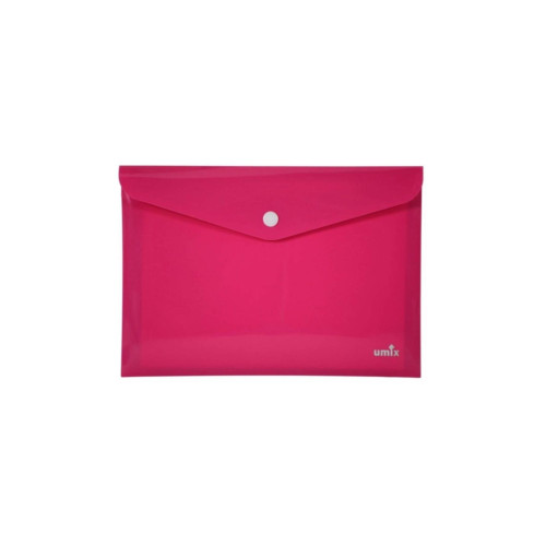 Umix Çıtçıtlı Zarf Dosya A4 Neon Pembe Çıtçıtlı Dosya (12 Li Paket)