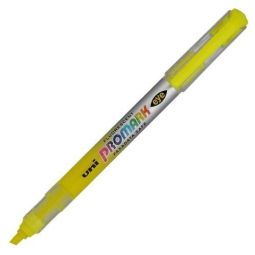 Uni-Ball Fosforlu Kalem Promark Eye Cep Tipi Sarı 12'Li