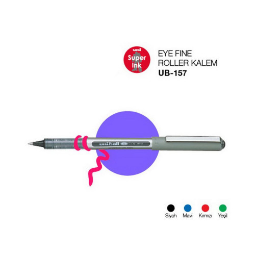 Uni-Ball Roller Kalem Eye Fine Bilye Uç 0.7 MM Mavi UB-157