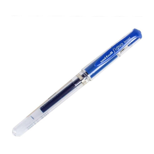 Uni-Ball Roller Kalem Signo Broad Jel Bilye Uç İmza Kalemi 1.0 MM Mavi UM-153 (12 Li Paket)