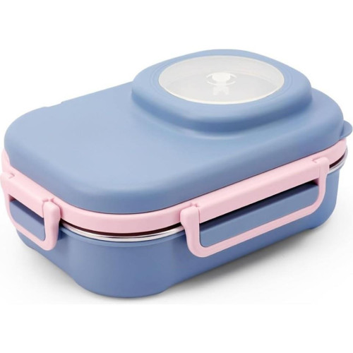 Vagonlife Paslanmaz Çelik Bento Lunch Box Beslenme Kabı 600 ml (Karışık Renk 1 Adet)
