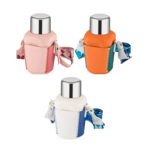 Vagonlife DILLER 420 ml Paslanmaz Çelik Termos Pipetli & Bardaklı Kullanım (Karışık Renk 1 Adet)