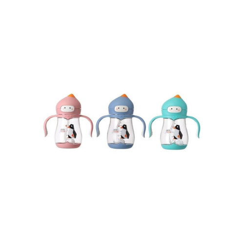 Rovco Tritan Pipetli Su Matarası 240 ML Tritan Suluk (Karışık Renk 1 Adet)
