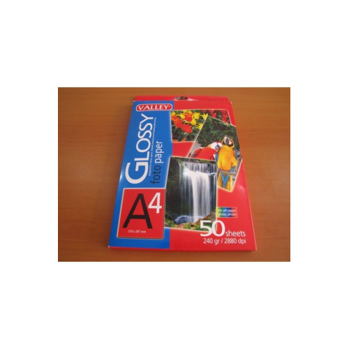 Valley A-4 Fotoğraf Kağıdı Glossy 240 gr 50 Li Val-6245 (1 Paket 50 Adet)