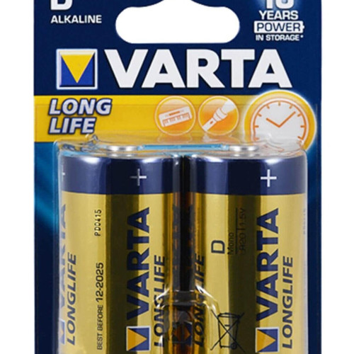 Varta 4120 Longlife Extra Alkalin Büyük Boy D Pil 2 Li