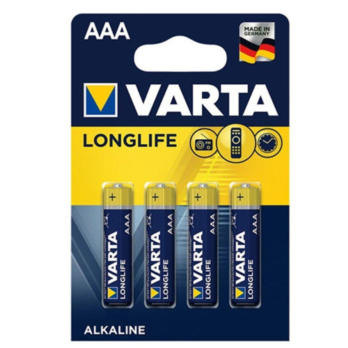 Varta Alkalin İnce Kalem Pil (AAA) Long Life Extra 4 Lü