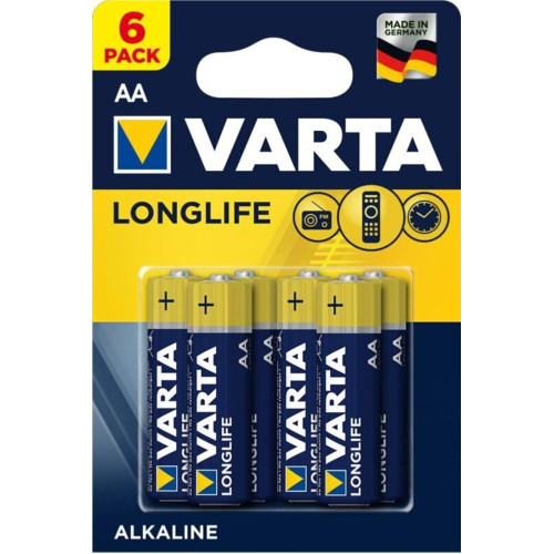 Varta Longlife Alkaline AA Kalem Pil 6 Lı Paket