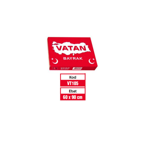 Vatan Bez Bayrak Türk Bayrağı %100 Polyester 60x90 Cm