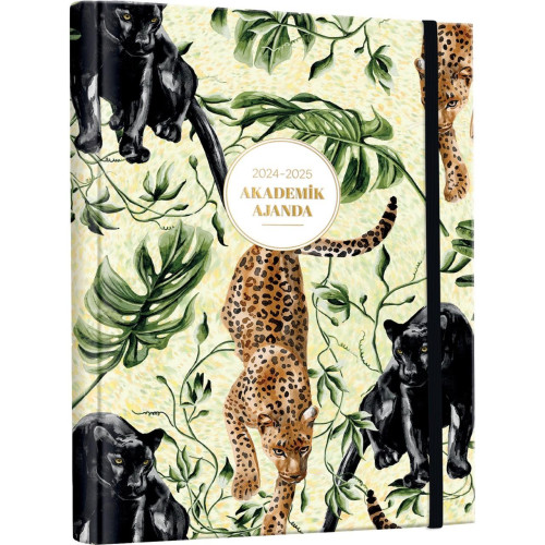 Victoria's Journals Gizli Spiralli Akademik Ajanda 2024-2025 Lastikli 17X23 cm 100 Gram 192 Sayfa