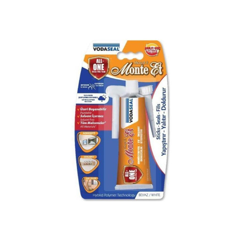 Vodaseal Yapıştırıcı Sızdırmaz Dolgu İzolasyon Montaj Macunu Beyaz 50 ML