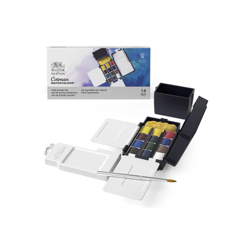 Winsor & Newton Cotman Sulu Boya Kır Tipi Set 12X Yarım Tablet Sulu Boya