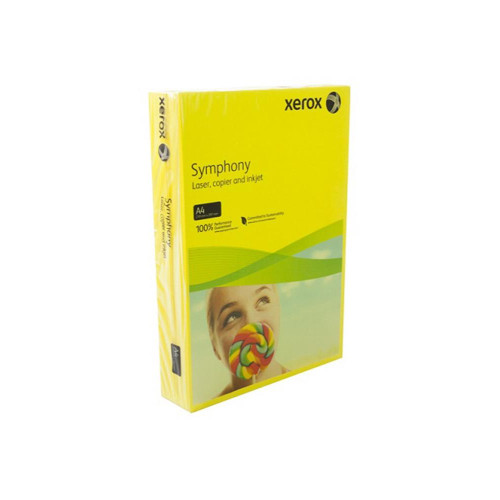 Xerox A4 Symphony Sarı 80 Gram Renkli Fotokopi Kağıdı (1 Top 500 Yaprak)